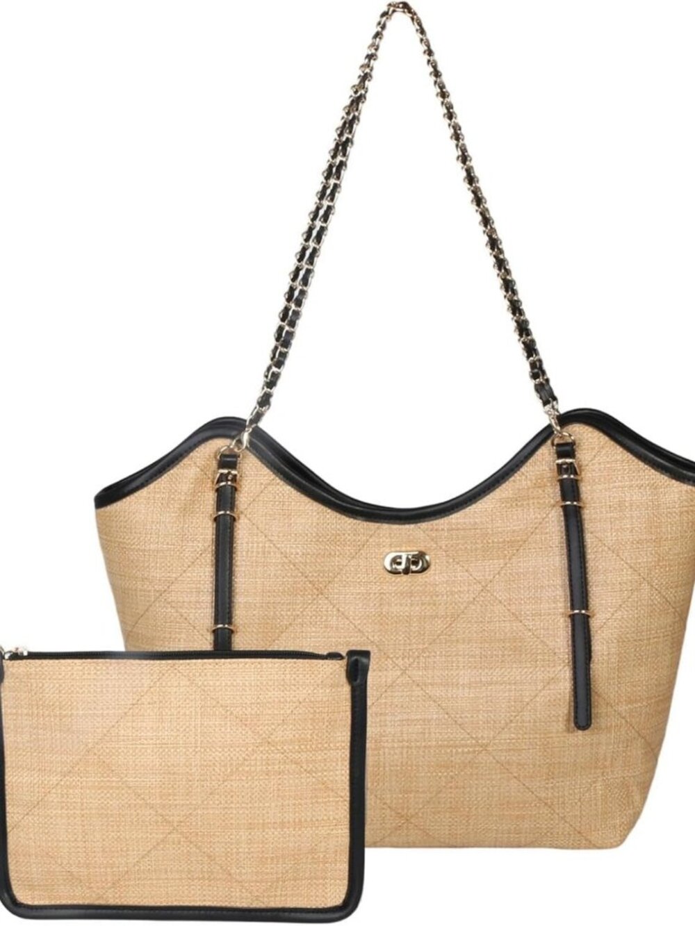 Stylish Woven Tote Bag for Women | Raffia-Style Shoulder Purse | Summer